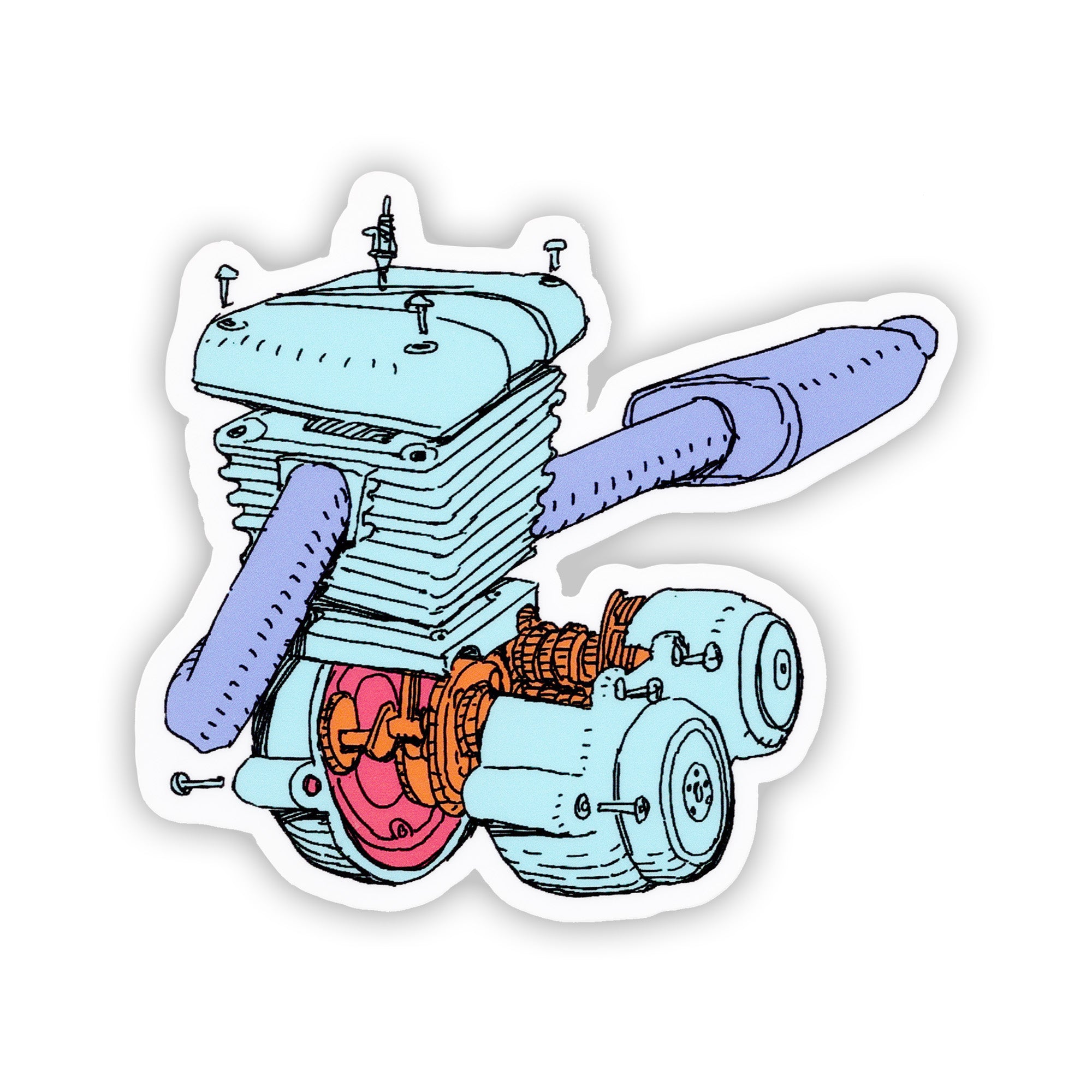 Motorcycle Engine Sticker – Sticker Syndrome